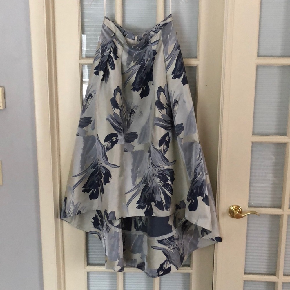 Eliza J Floral Brocade high/low skirt